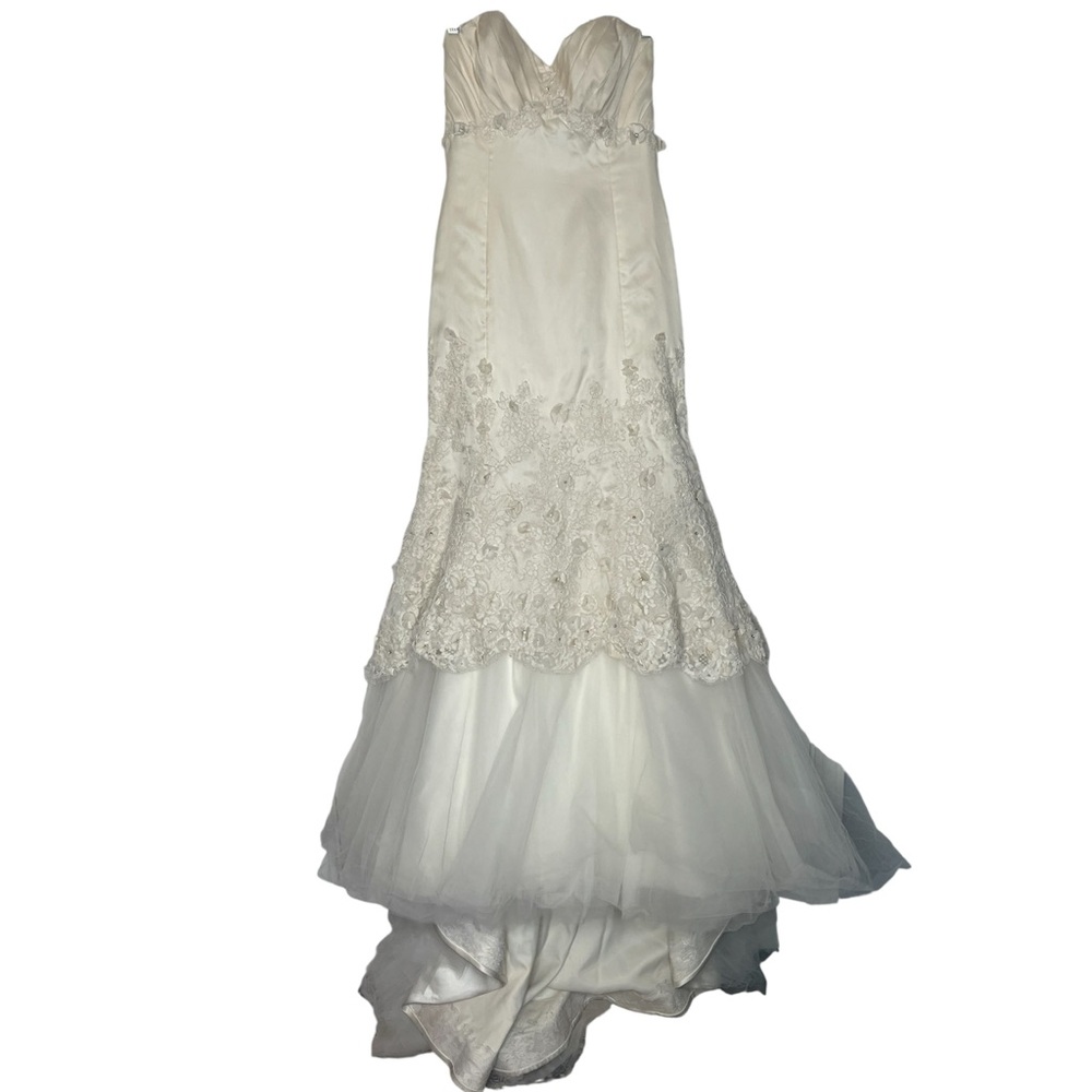 Alvina Valenta Couture Collection Wedding Dress 2012 Mermaid Style Ivory Sz 10